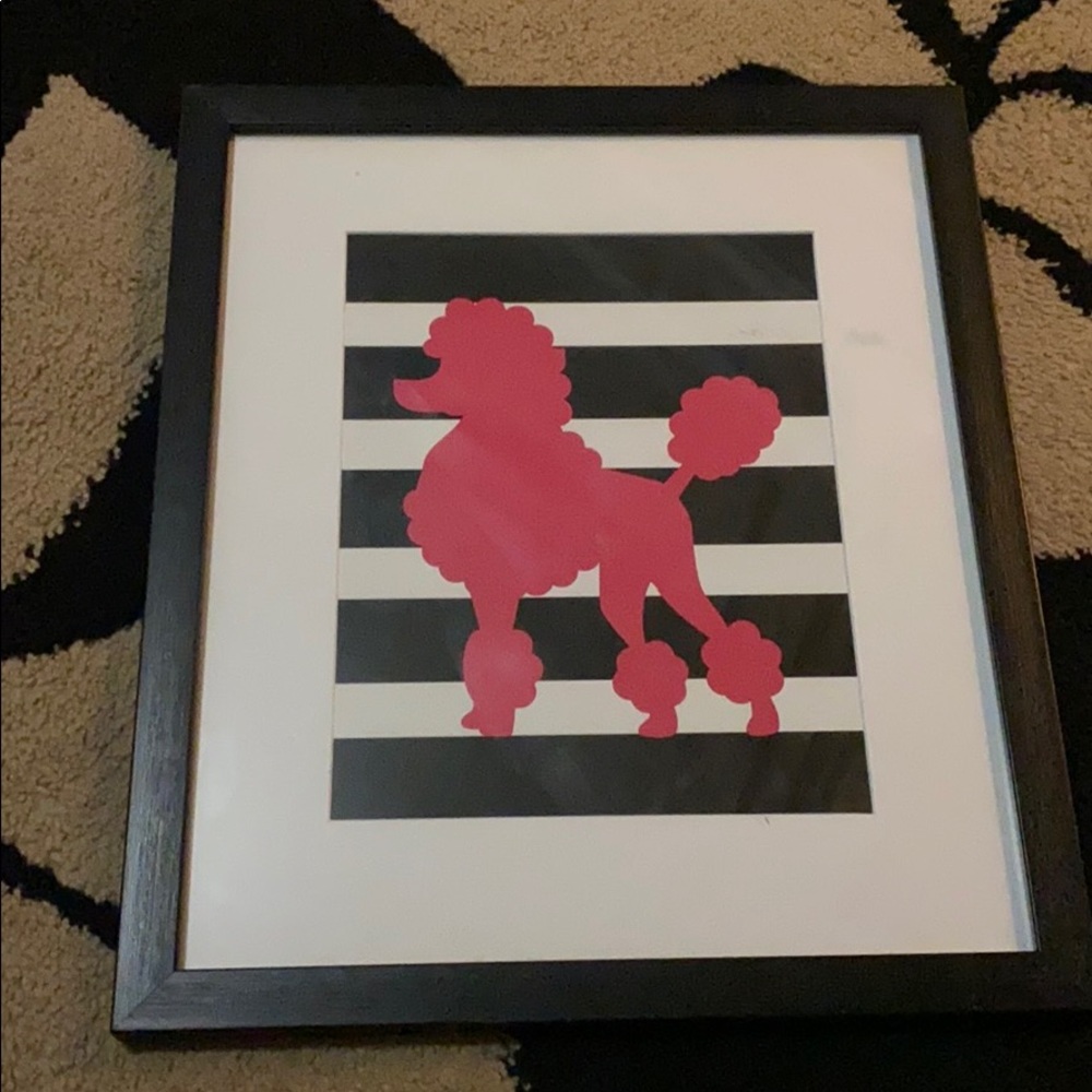 Paris themed poodle print